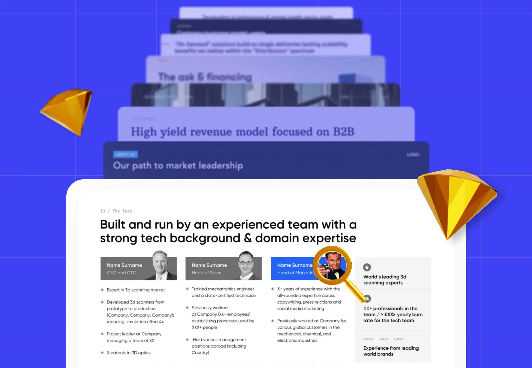 Wave Up Team Slide in a Pitch Deck (2026): Why It's Most Important + Examples ...